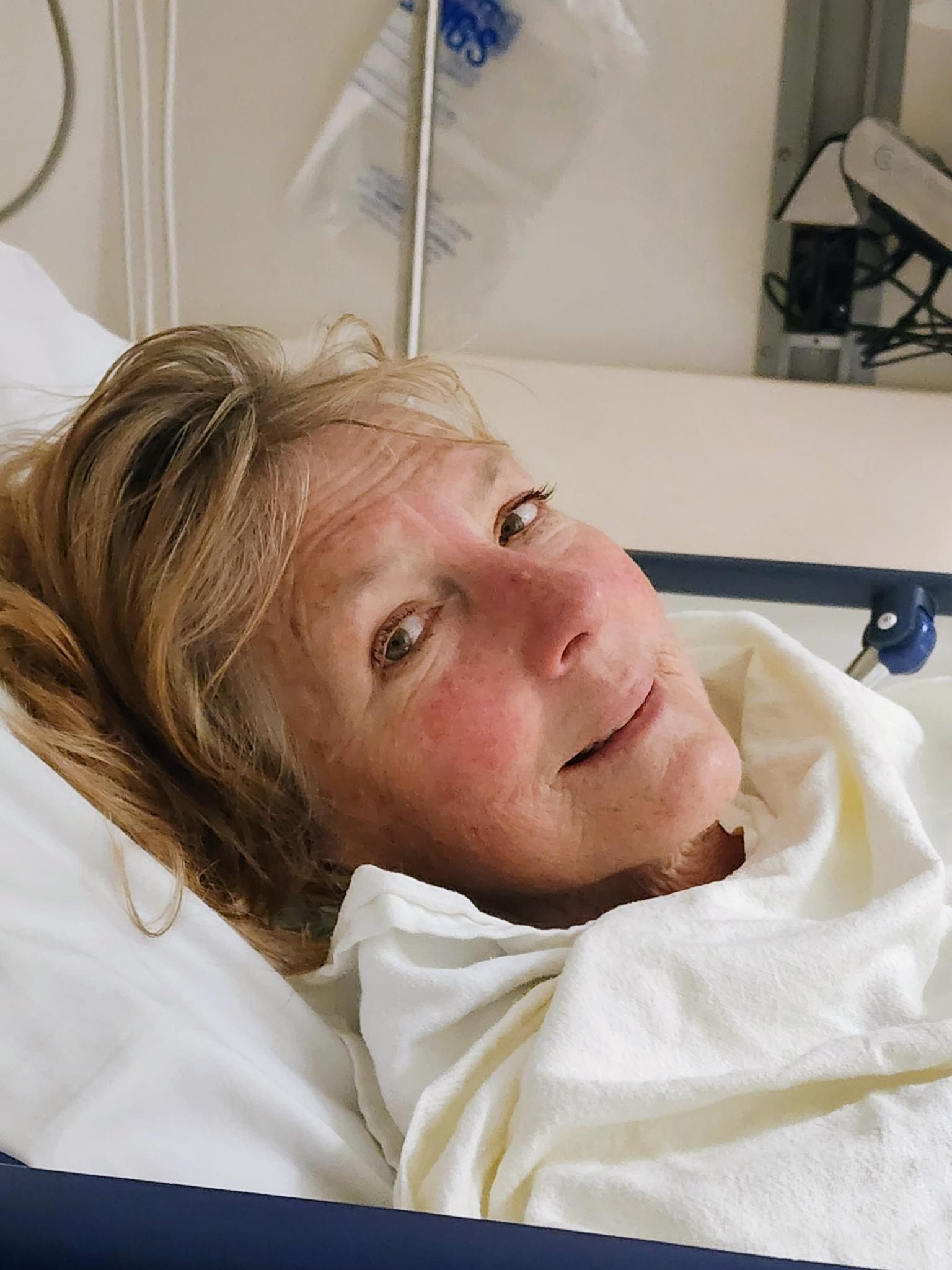 Andie’s mama resting during her UCSF stay