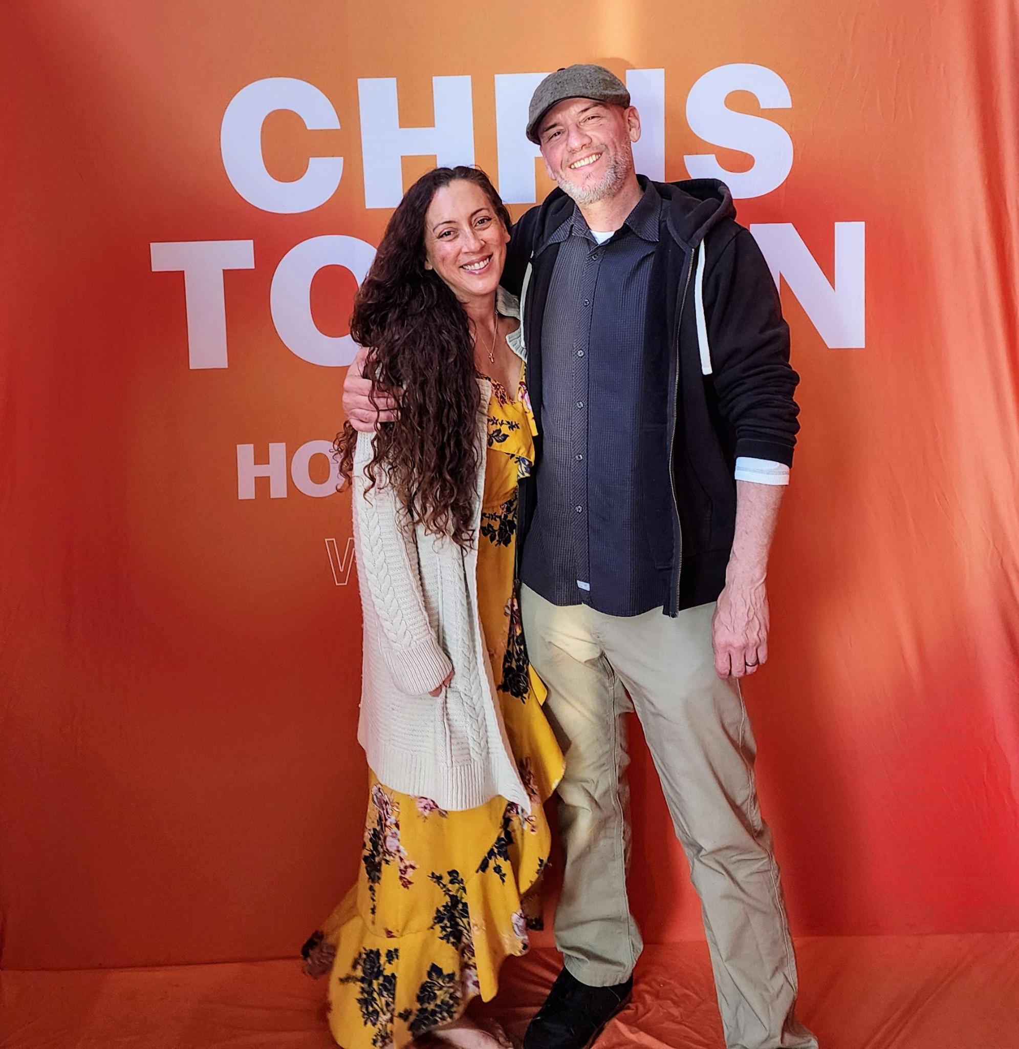 Andie and Greg standing together at Chris Tomlin